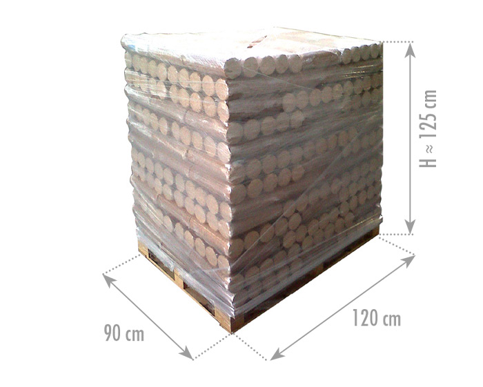 palette-buches-de-bois-densifié-proflam